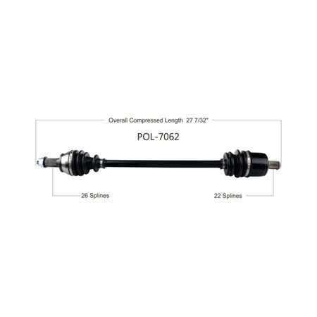 Wide Open OE Replacement CV Axle POL Fr L/R 60 IN-RZR RZR 4/S/900/1000 GENERAL POL-7062